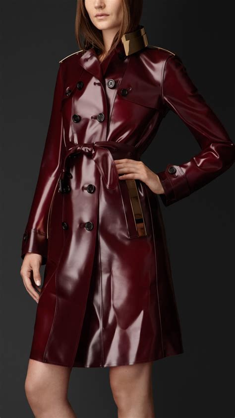 burberry prorsum metal plate vinyl trench coat|burberry trench coat reviews.